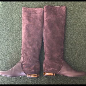 Gucci over the knee boots bamboo heel